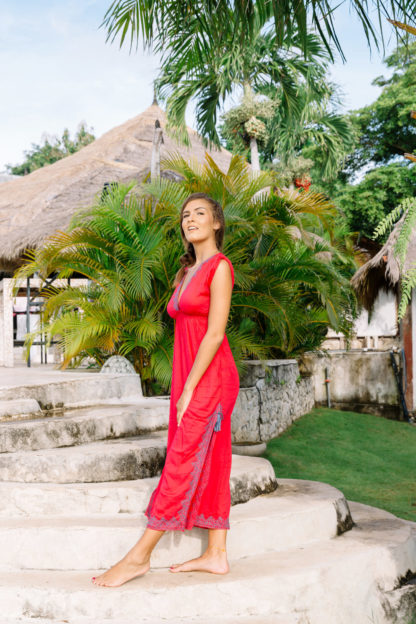 robe mogador hippie chic rose