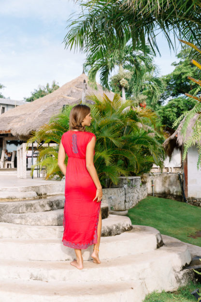 robe mogador hippie chic rose