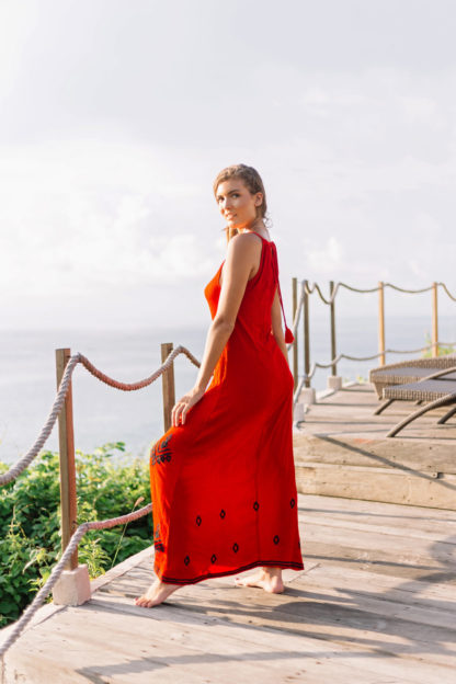 Robe Solange Hippie Chic rouge