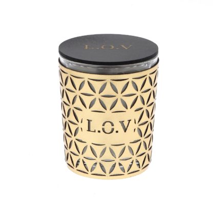bougie parfumée LOV avec pierres semi-précieuses