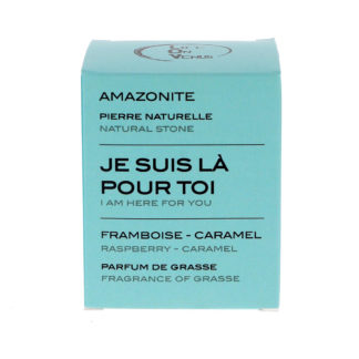 bougie parfumée litho thérapeutique à l'amazonite