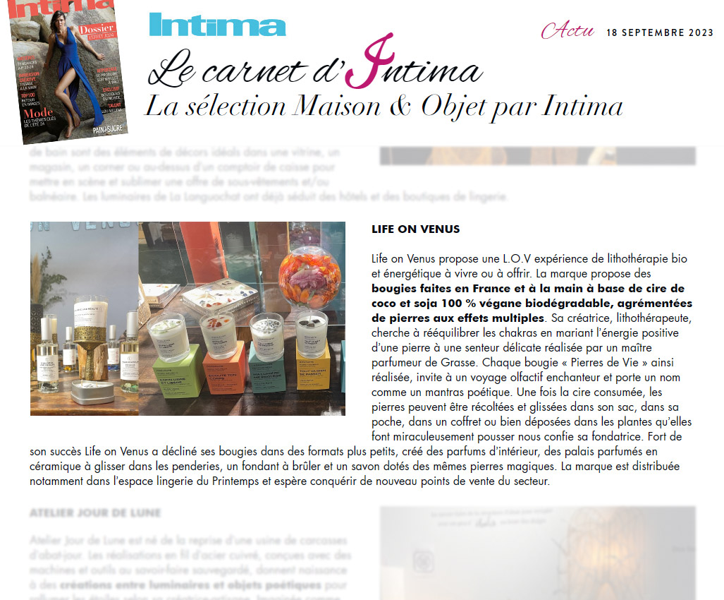 article de presse Intima 2023